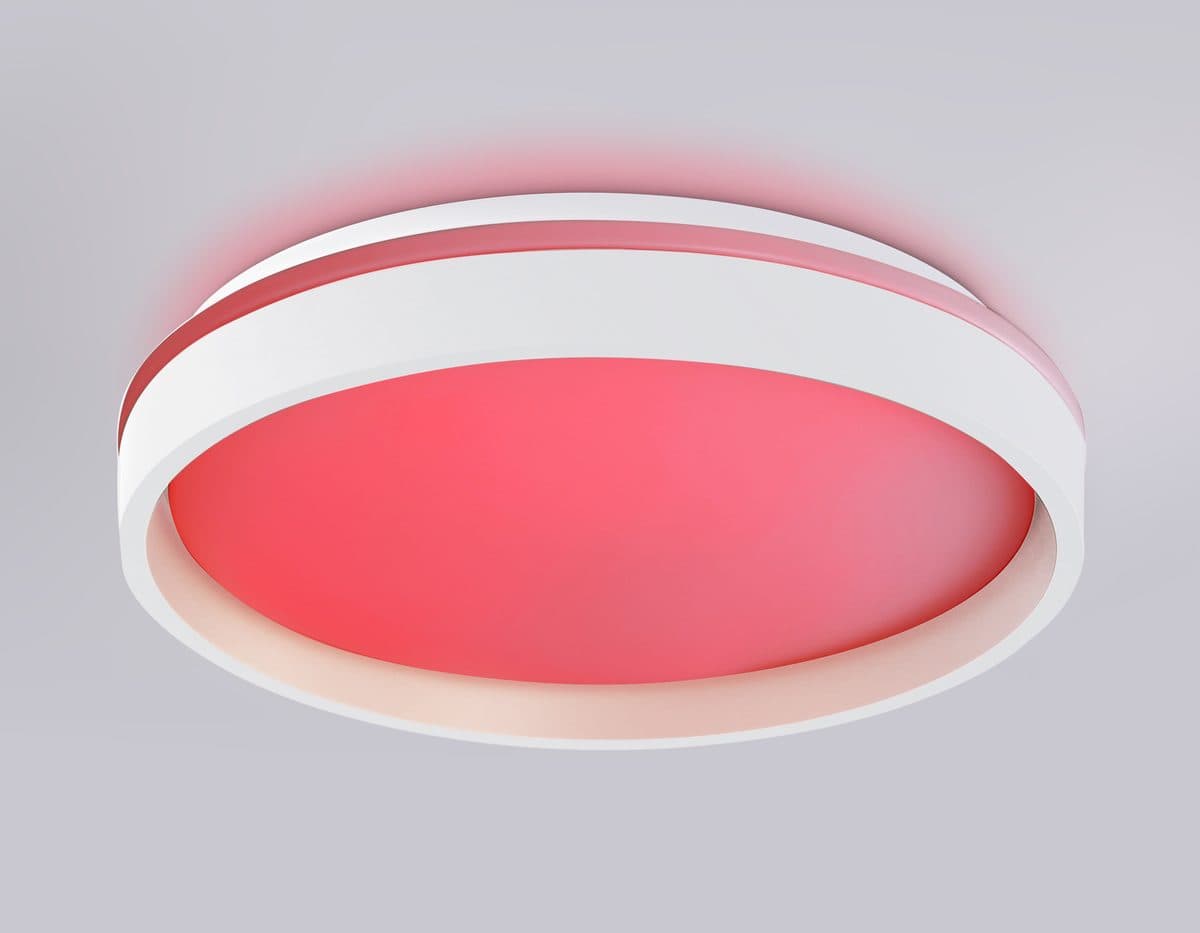 FZ601 WH/GD белый/золото IP20 46W 3000K-6500K+RGB D390*80 (ПДУ ИК)