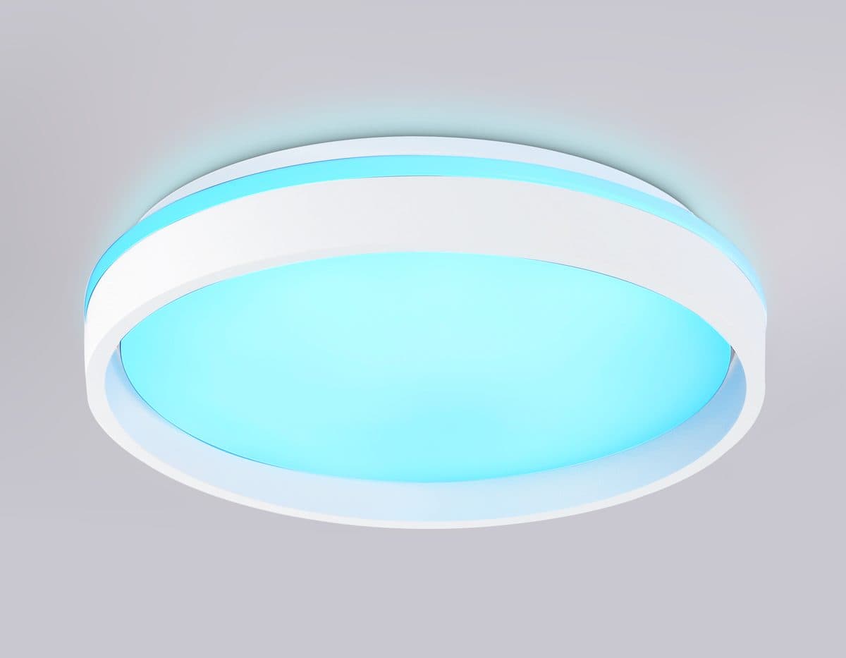 FZ601 WH/GD белый/золото IP20 46W 3000K-6500K+RGB D390*80 (ПДУ ИК)