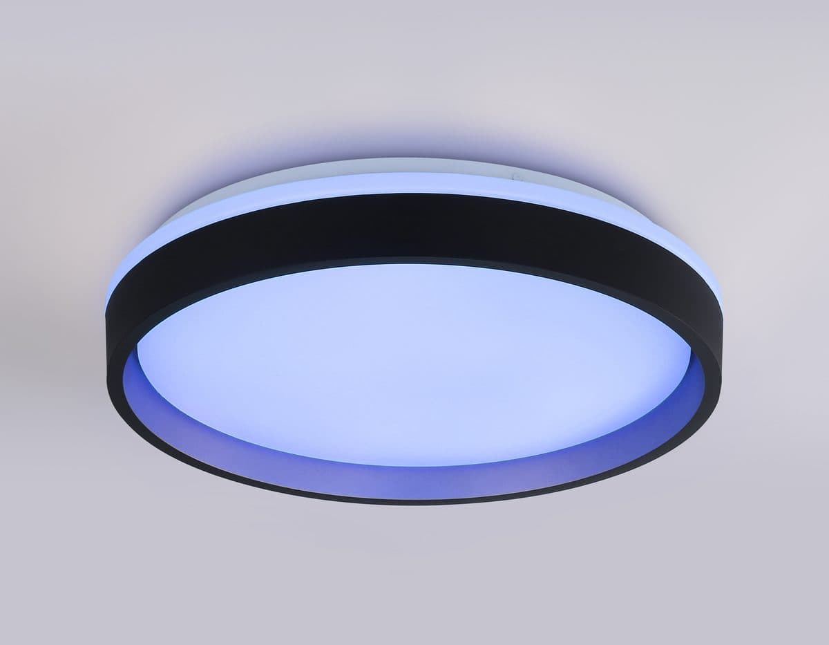 FZ604 BK/GD черный/золото IP20 46W 3000K-6500K+RGB D390*80 (ПДУ ИК)