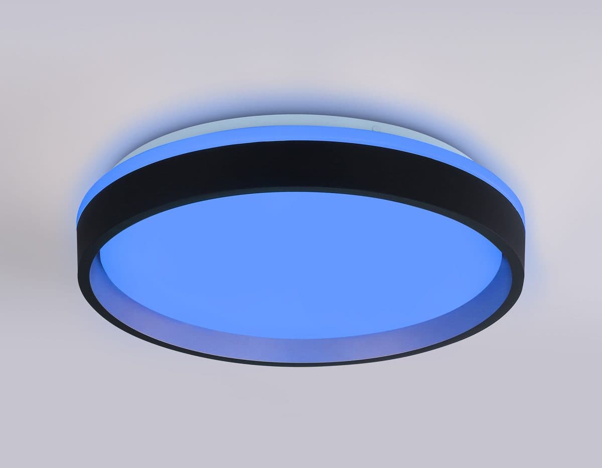 FZ604 BK/GD черный/золото IP20 46W 3000K-6500K+RGB D390*80 (ПДУ ИК)