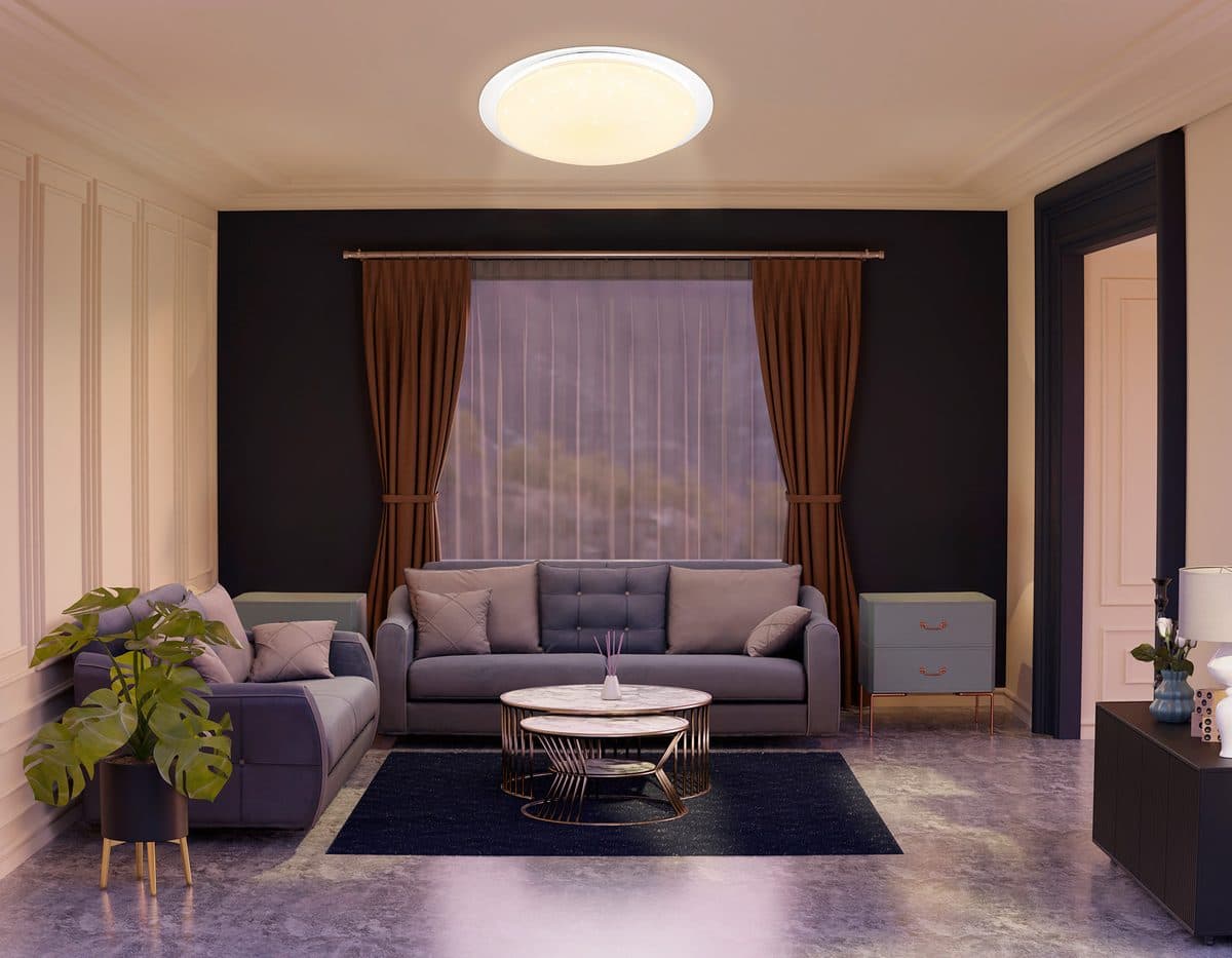 FZ770 WH белый IP20 42W 3000-6500K+RGB 450*55 (ПДУ ИК)