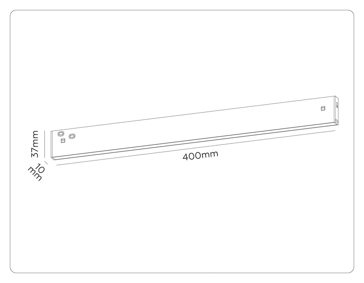 GL2325 BK черный IP20 20W 3CCT 3000-6400K 48V 400*10*37