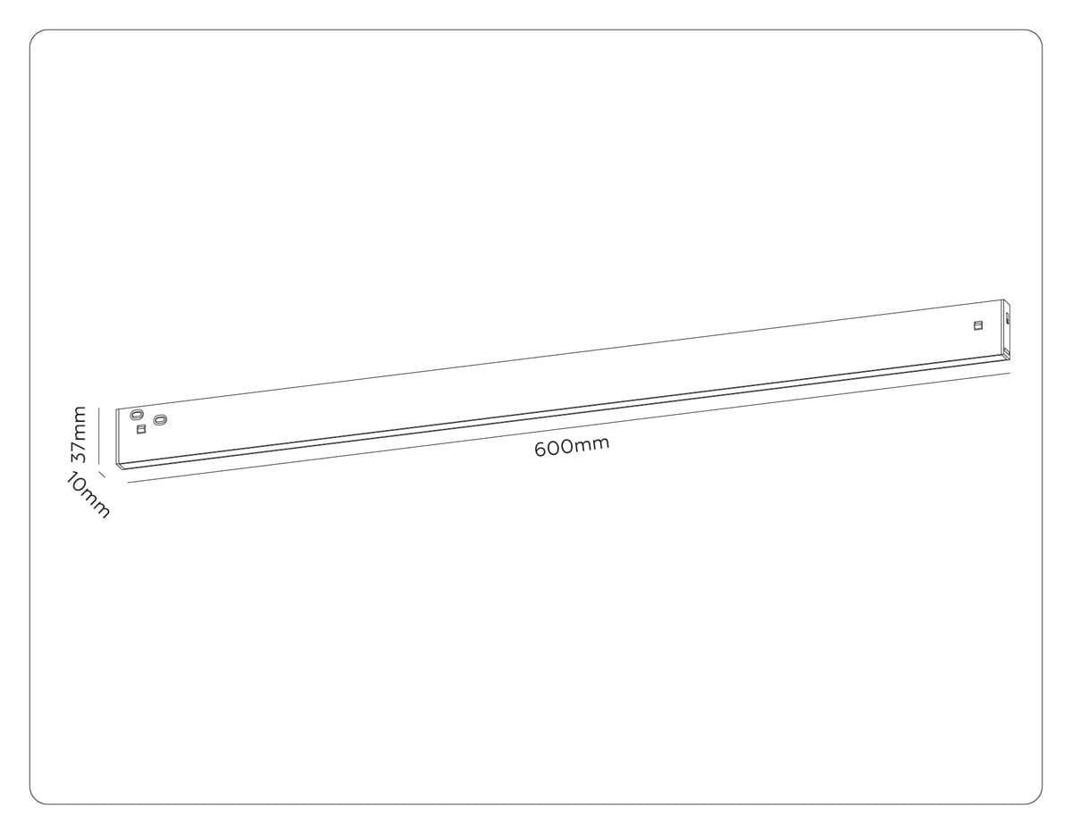 GL2330 BK черный IP20 30W 3CCT 3000-6400K 48V 600*10*37