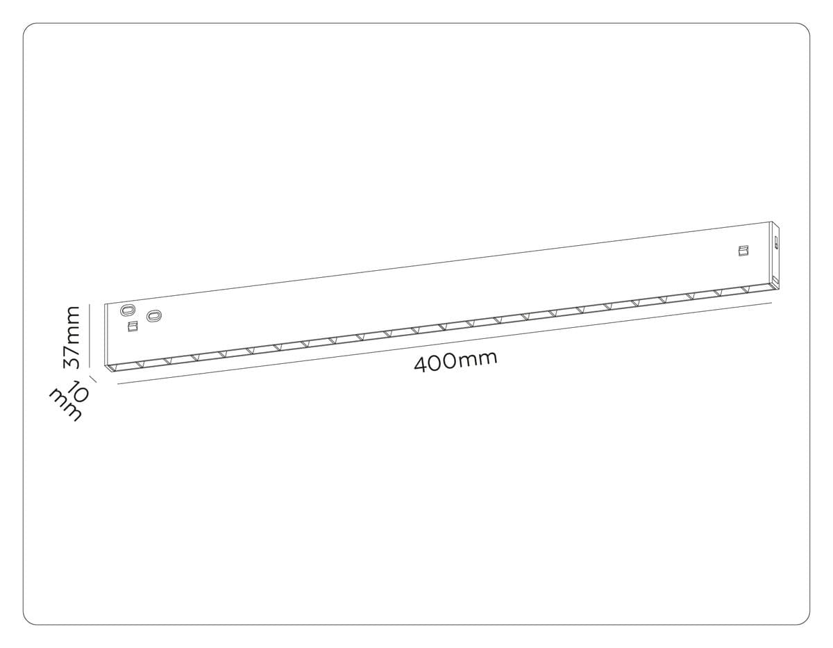 GL2340 BK черный IP20 20W 3CCT 3000-6400K 48V 400*10*37