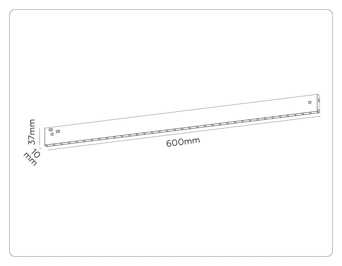 GL2345 BK черный IP20 30W 3CCT 3000-6400K 48V 600*10*37
