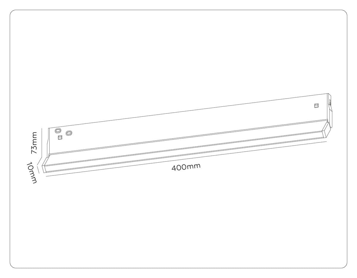 GL2355 BK черный IP20 20W 3CCT 3000-6400K 48V 400*10*73