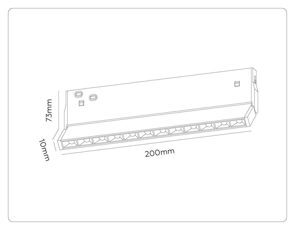 GL2360 BK черный IP20 10W 3CCT 3000-6400K 48V 200*10*73