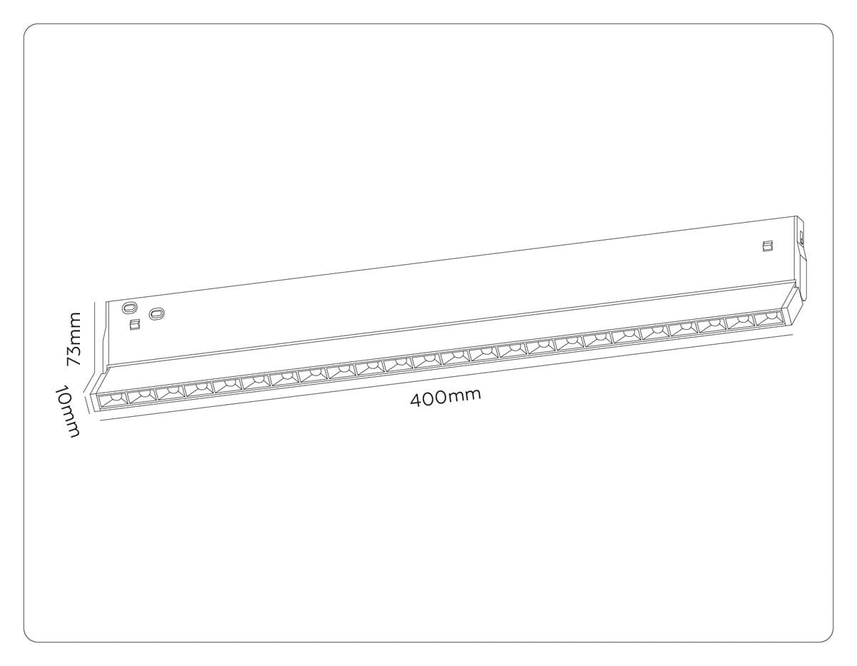 GL2365 BK черный IP20 20W 3CCT 3000-6400K 48V 400*10*73