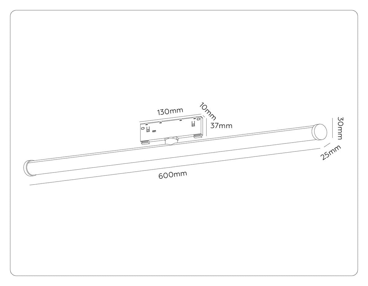 GL2375 BK черный IP20 20W 3CCT 3000-6400K 48V 600*25*73