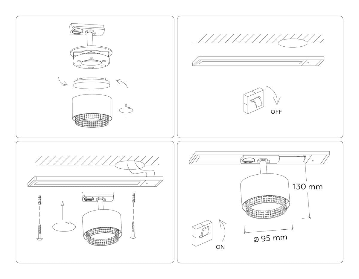 GL5379 WH/BK белый/черный GX53 max 12W D95*130