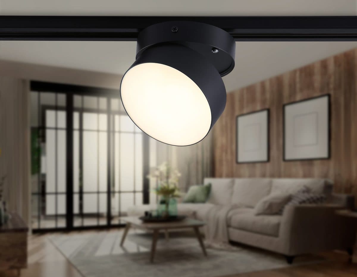 GL6877 BK черный LED 16W 3000K D115*90