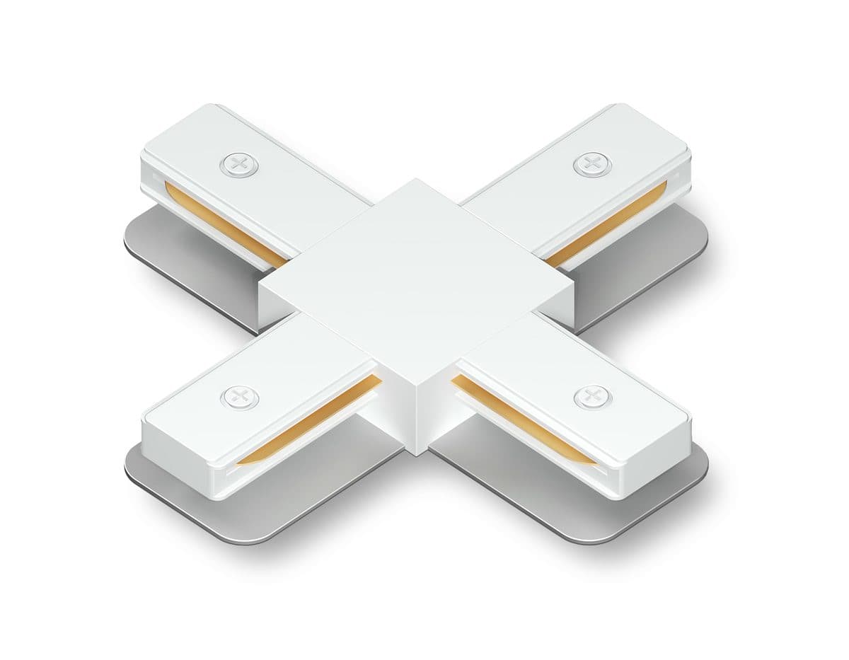 GL7171 WH белый коннектор Х-образный для однофазного шинопровода Standard 220V NEW 105*105*20