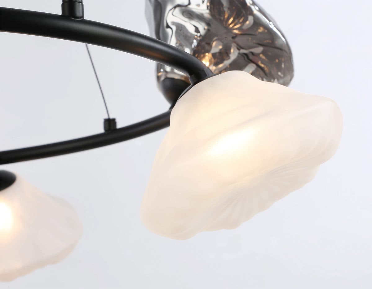 LH15003/6 BK/FR/SM черный/белый матовый/дымчатый G9*6 max 40W D630*1150