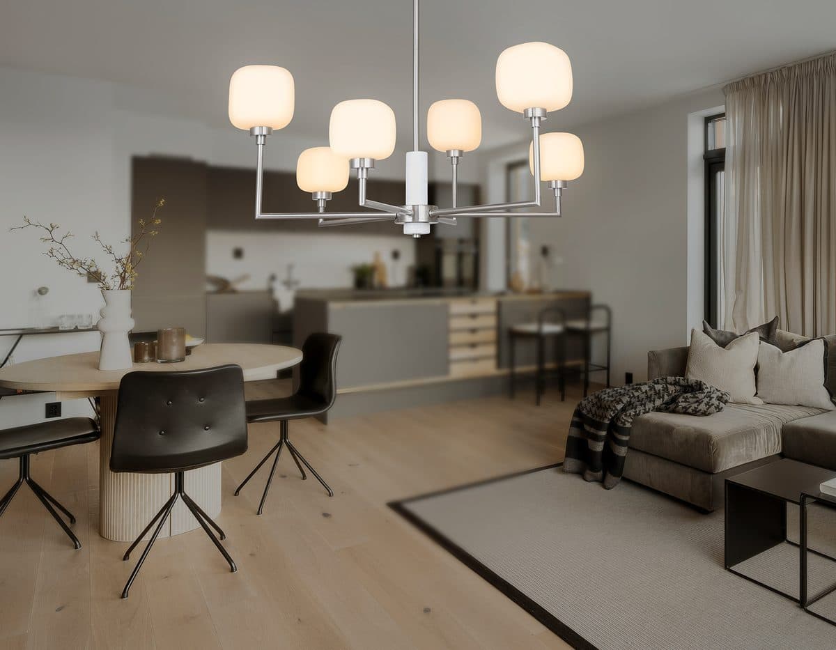 LH53001/6 SN/FR сатин никель/белый матовый G9*6 max 40W D690*680