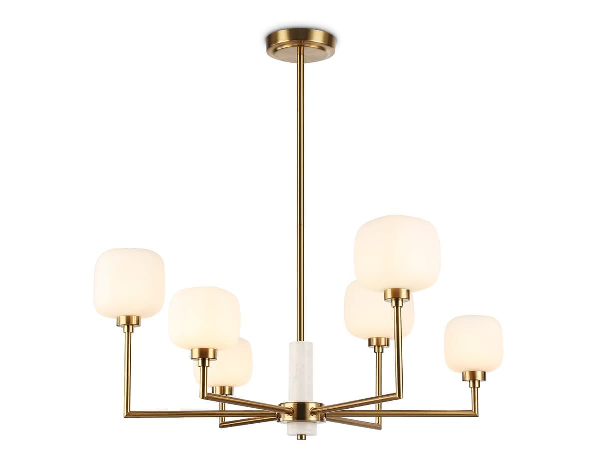 LH53015/6 BS/FR латунь/белый матовый G9*6 max 40W D690*680