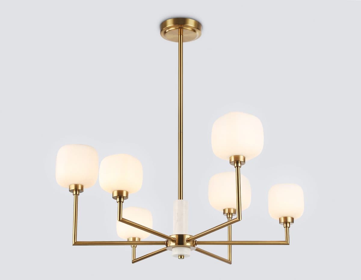 LH53015/6 BS/FR латунь/белый матовый G9*6 max 40W D690*680