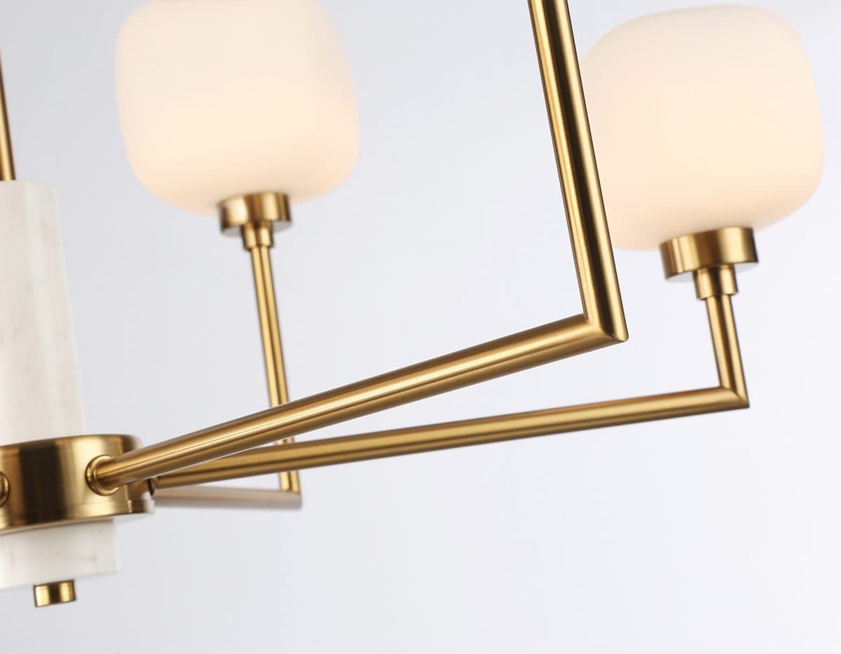 LH53015/6 BS/FR латунь/белый матовый G9*6 max 40W D690*680