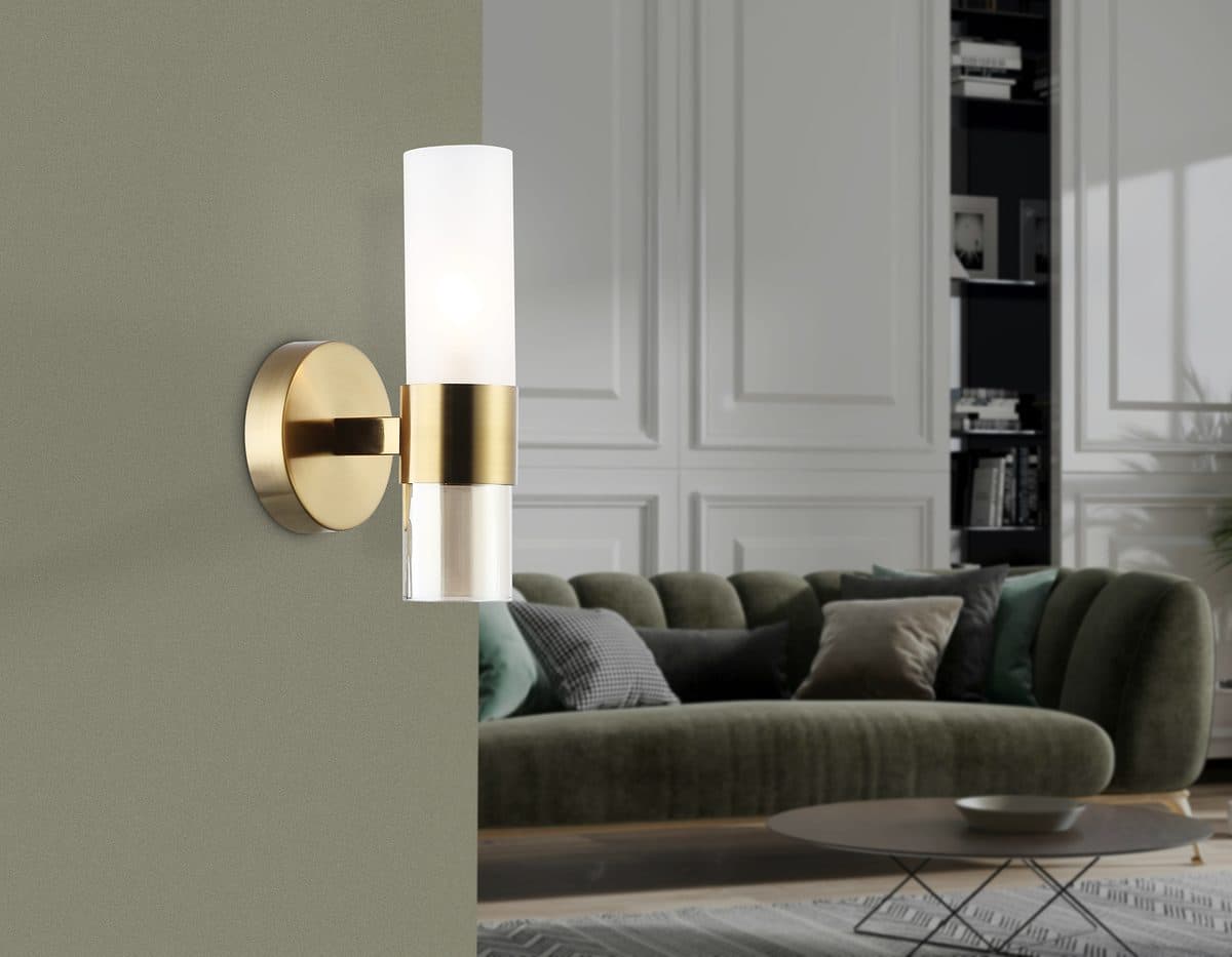 LH55116 BS/FR/TI латунь/белый матовый/янтарь E14 max 40W 130*100*225