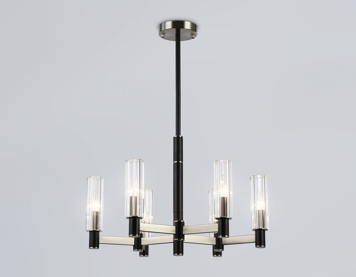 LH55501/6 SN/BK/CL сатин никель/черный/прозрачный E14*6 max 40W D570*760