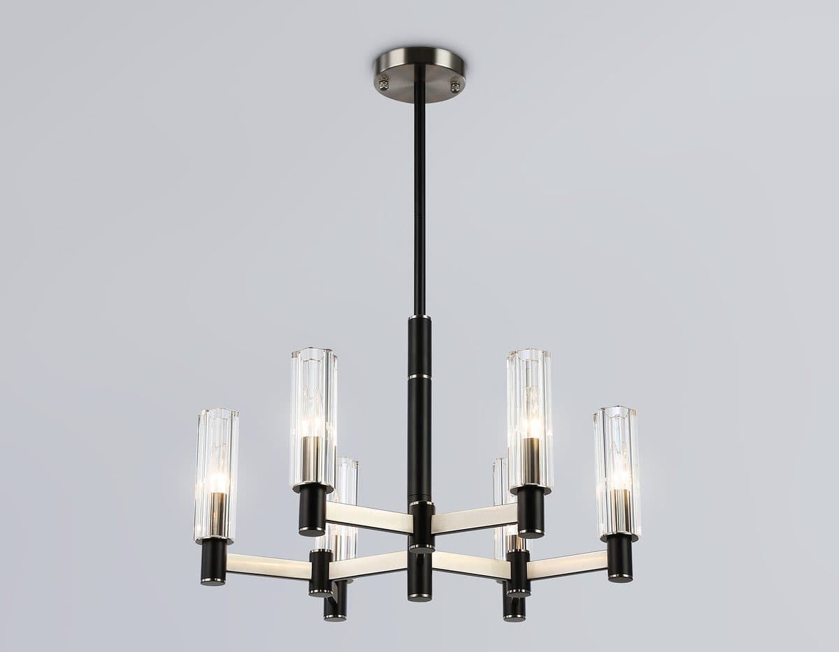 LH55501/6 SN/BK/CL сатин никель/черный/прозрачный E14*6 max 40W D570*760