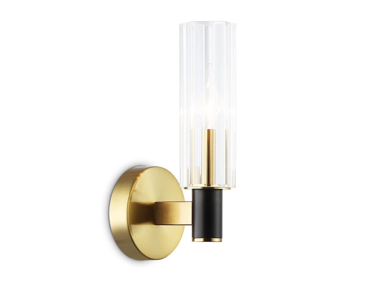 LH55517 BK/BS/CL черный/латунь/прозрачный E14 max 40W 120*100*250