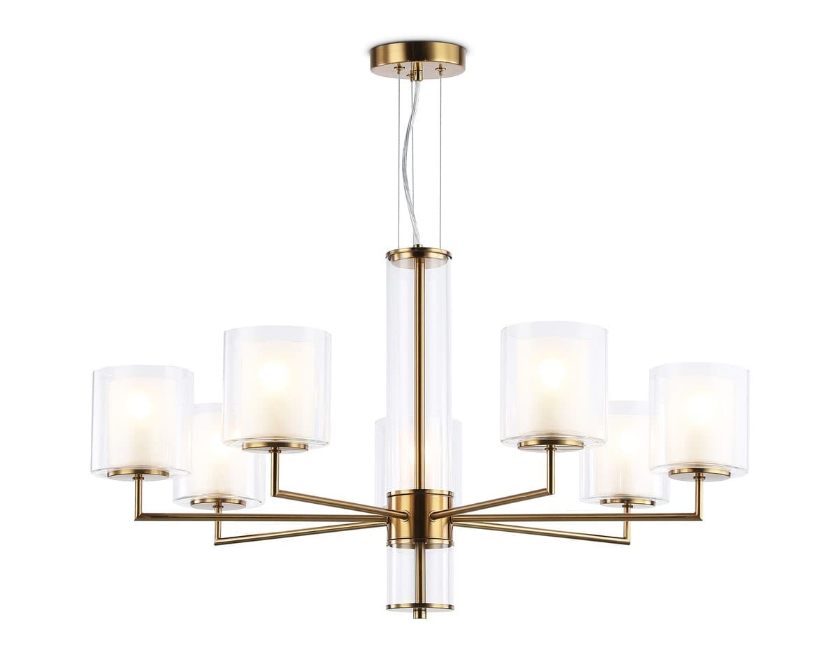 LH56013/7 BS/FR латунь/белый матовый E14*7 max 40W D790*1260