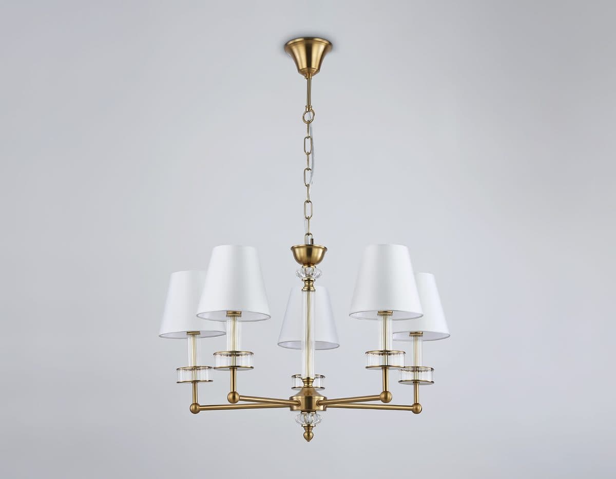 LH71021/5 BS/WH латунь/белый E14*5 max 40W D670*1130