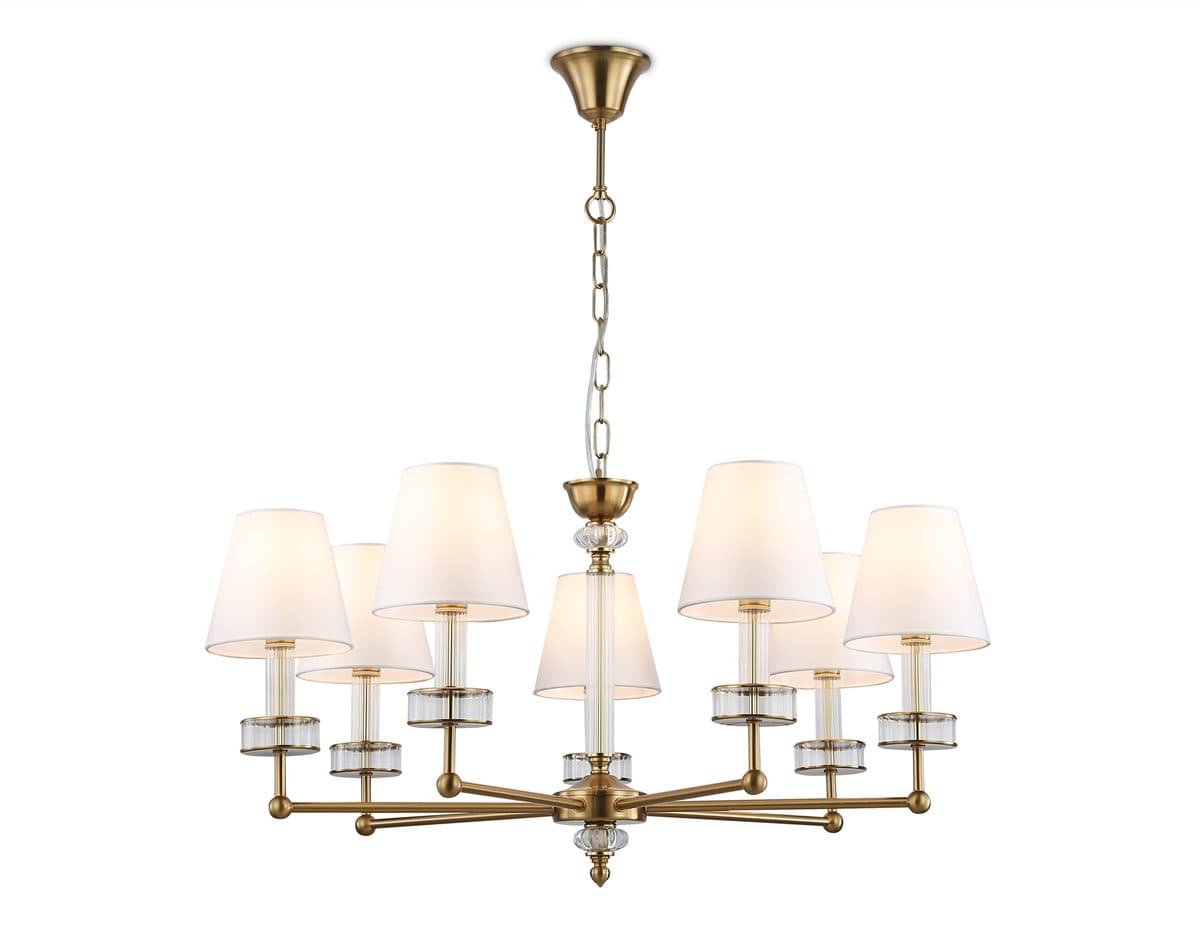 LH71023/7 BS/WH латунь/белый E14*7 max 40W D820*1130