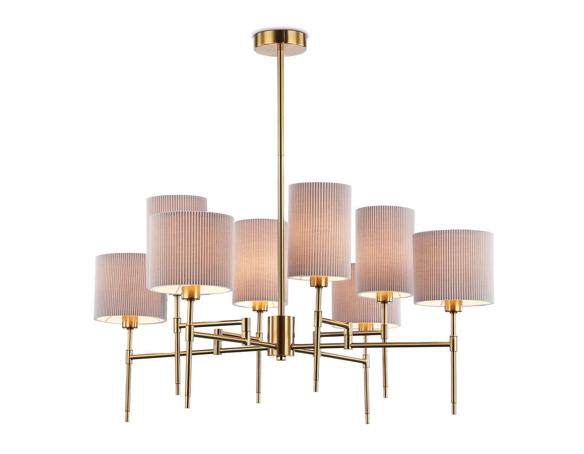 LH72383/8 BS/GR латунь/серый E14*8 max 40W D810*705