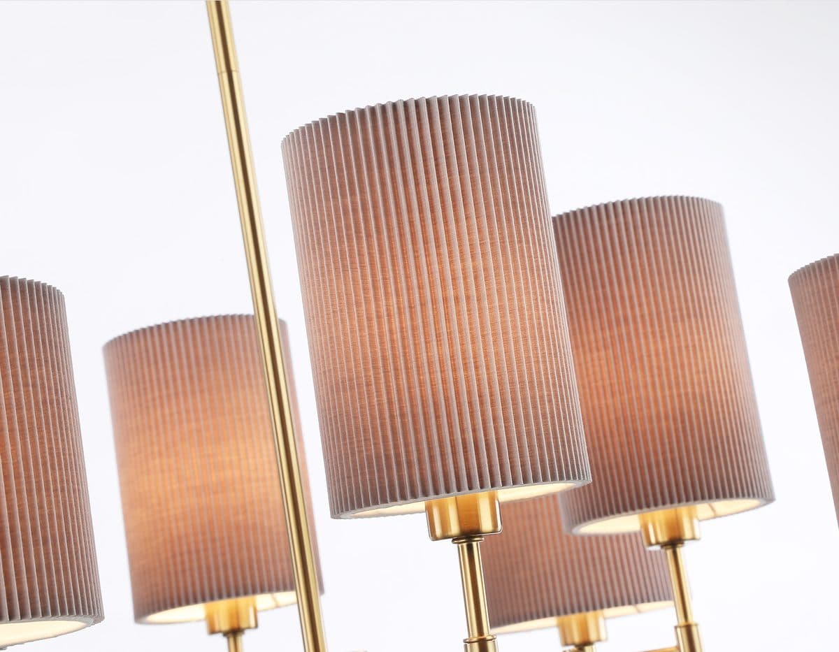 LH72383/8 BS/GR латунь/серый E14*8 max 40W D810*705