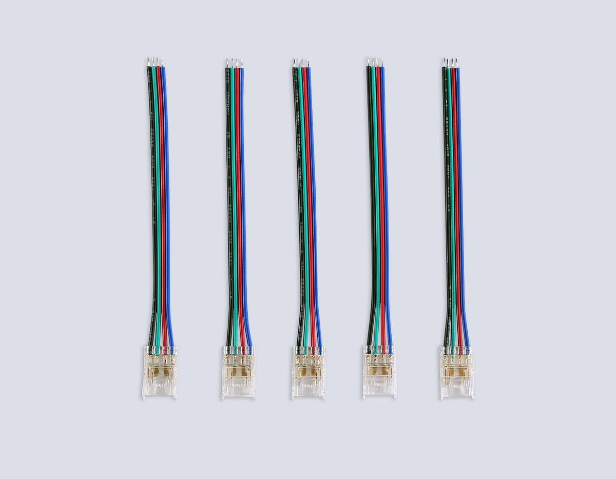 GS7411 Соединитель гибкий односторонний COB RGB 12/24V для лент 10mm (4 конт.) (5шт)
