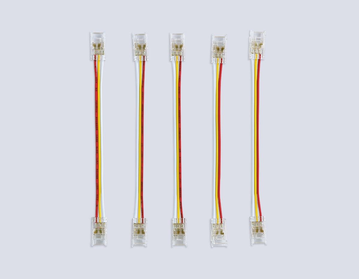 GS7911 Соединитель гибкий двухсторонний COB CCT 12/24V для лент 8mm (3 конт.) (5шт)