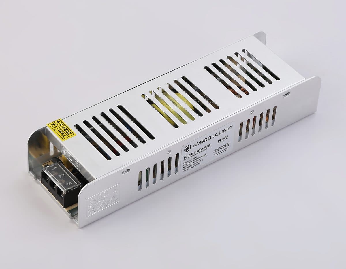 GS8655 блок питания 12V 250W 20.8A IP20 185-260V EMC 223*67*40