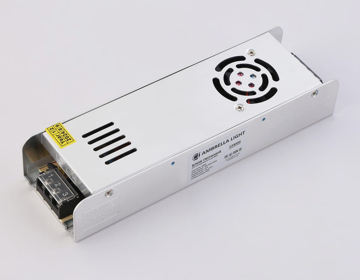 GS8686 блок питания 24V 360W 15A IP20 185-260V EMC 223*67*40