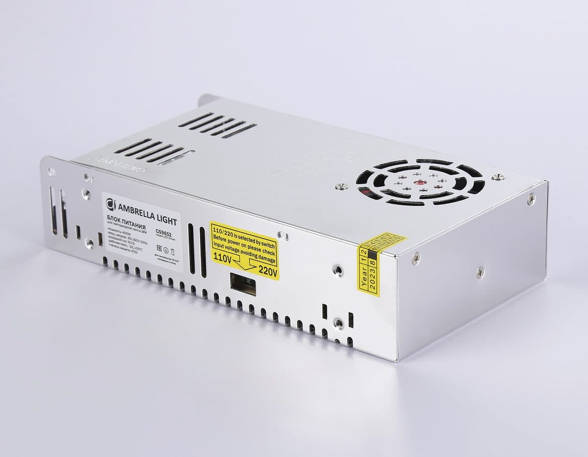 GS9652 блок питания 24V 400W 16.7A IP20 90-260V 215*115*50