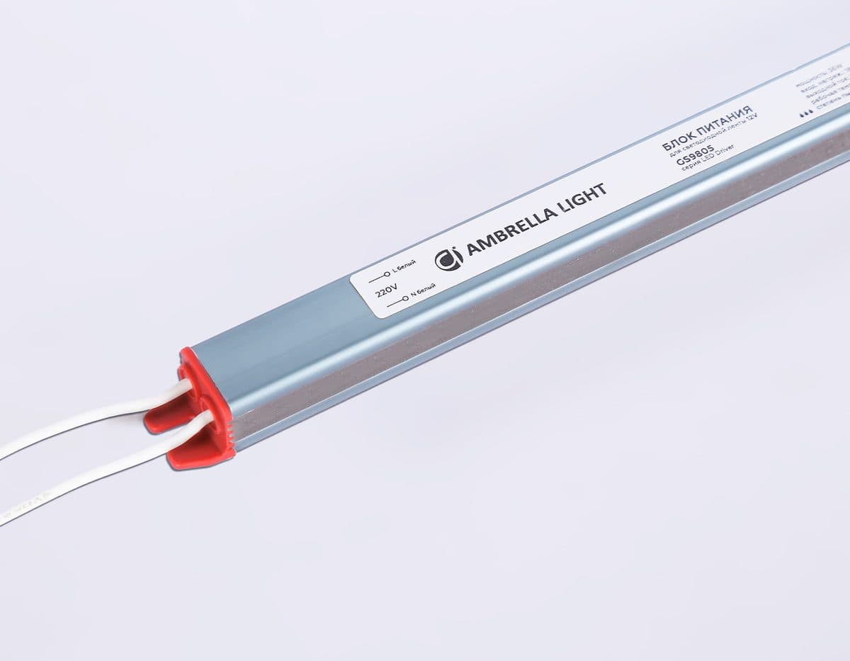 GS9805 блок питания 12V 36W 3A IP67 185-260V 292*18*14.8