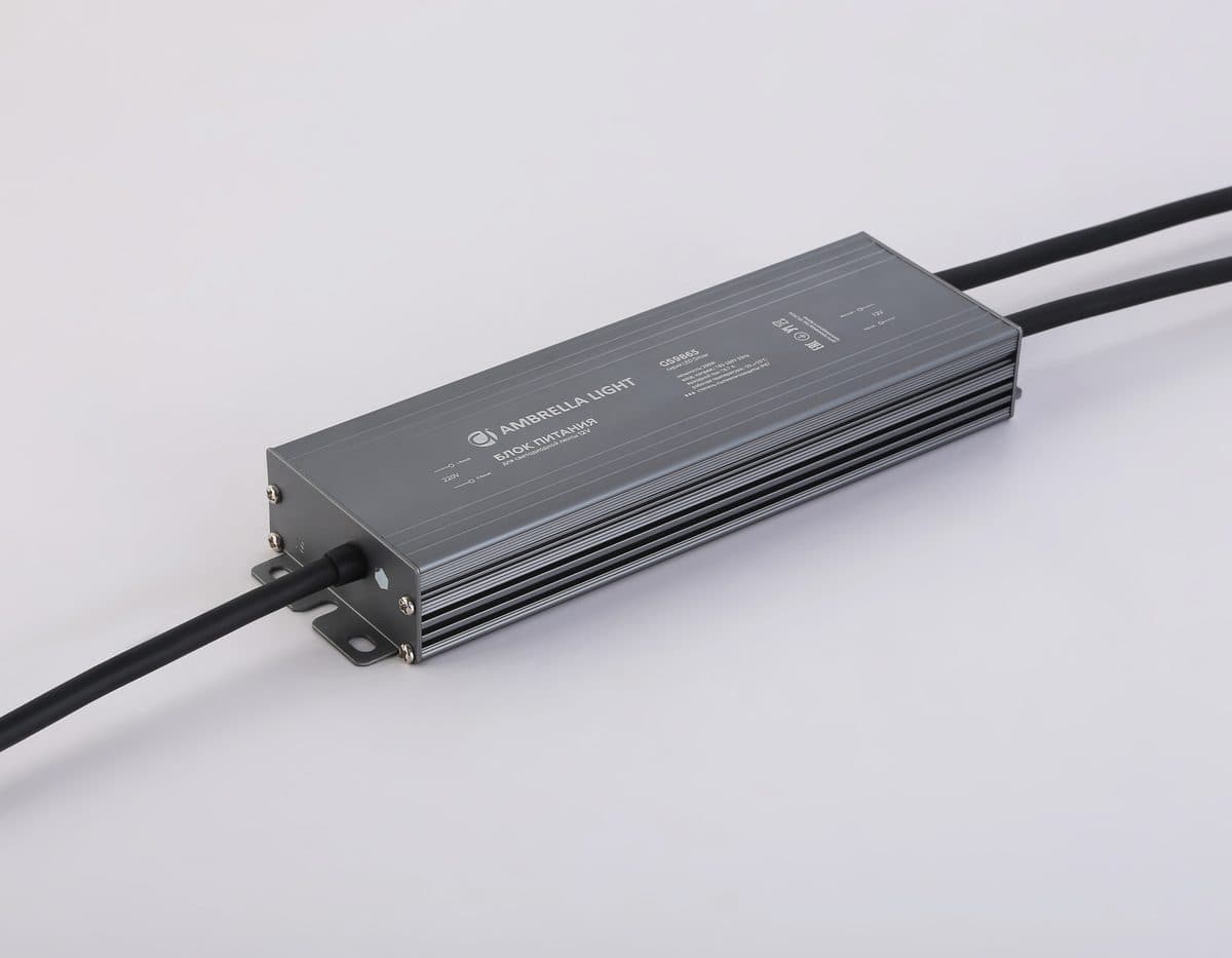 GS9865 блок питания 12V 200W 16.7A IP67 185-260V 220*65*28