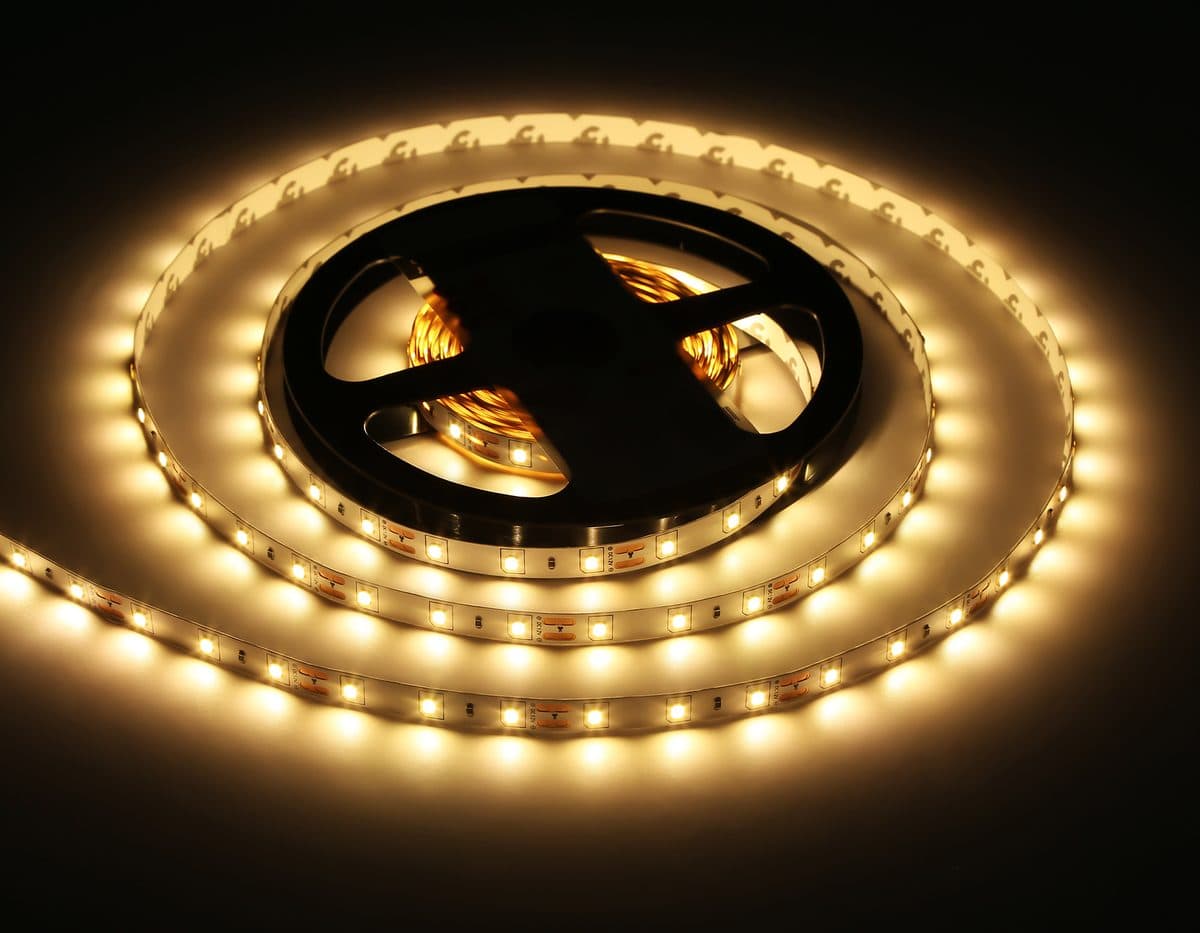 GS1001 2835 60Led/ 4.8W m/ 12V IP20 3000K/ 5000*8*1.2mm (2 конт.)