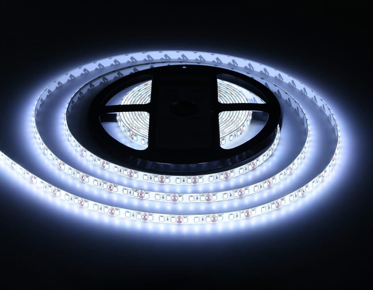 GS1203 2835 120Led/ 9.6W m/ 12V IP65 6500K/ 5000*8*2.27mm (2 конт.)
