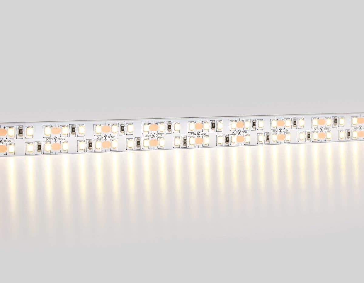 GS1601 2835 240Led/ 19.2W m/ 12V IP20 3000K/ 5000*14*1.2mm (2 конт.)
