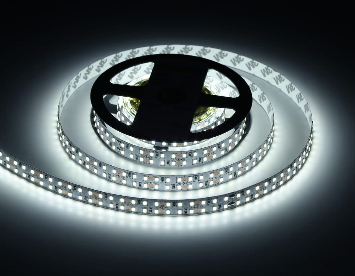 GS1603 2835 240Led/ 19.2W m/ 12V IP20 6500K/ 5000*14*1.2mm (2 конт.)