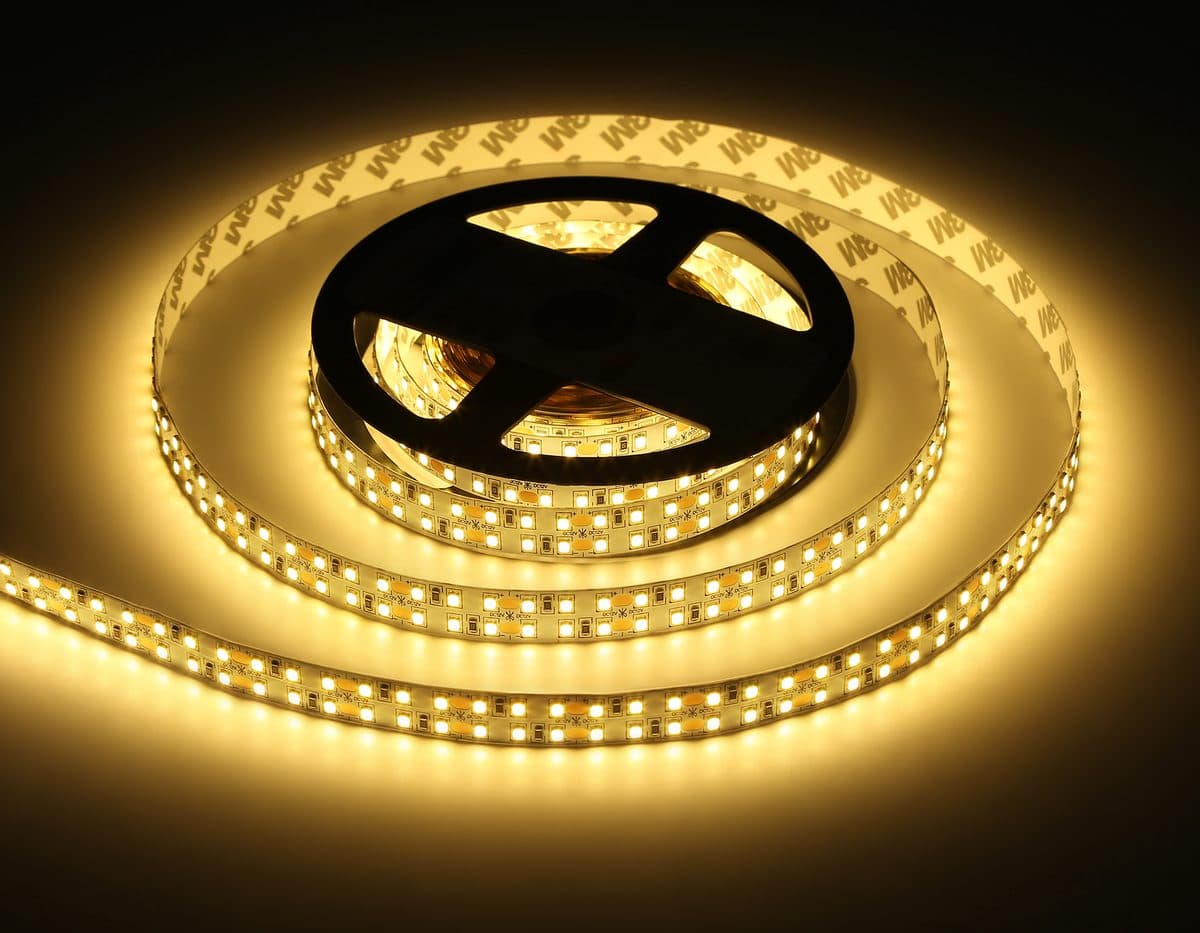 GS1701 2835 240Led/ 24W m/ 12V IP20 3000K/ 5000*10*1.2mm (2 конт.)