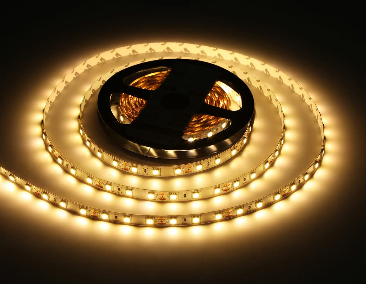 GS2001 5050 60Led/ 14.4W m/ 12V IP20 3000K/ 5000*10*1.87mm (2 конт.)