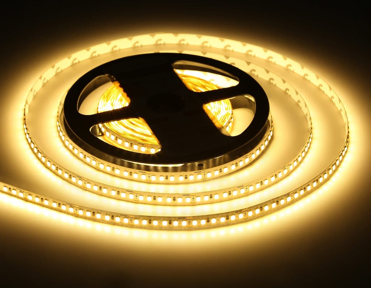 GS3201 2835 180Led/ 14.4W m/ 24V IP20 3000K/ 5000*8*1.2mm (2 конт.)