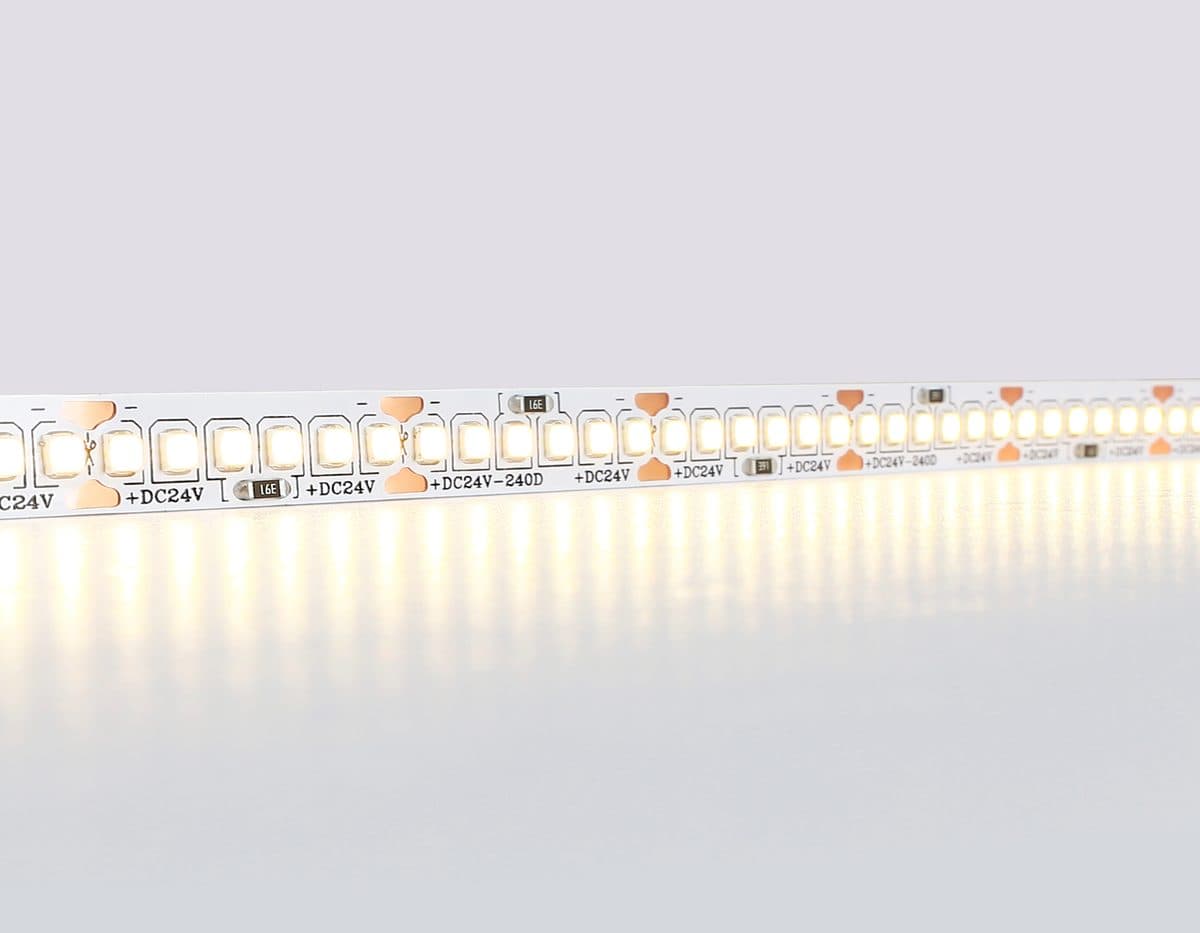 GS3301 2835 240Led/ 18W m/ 24V IP20 3000K/ 5000*10*1.2mm (2 конт.)