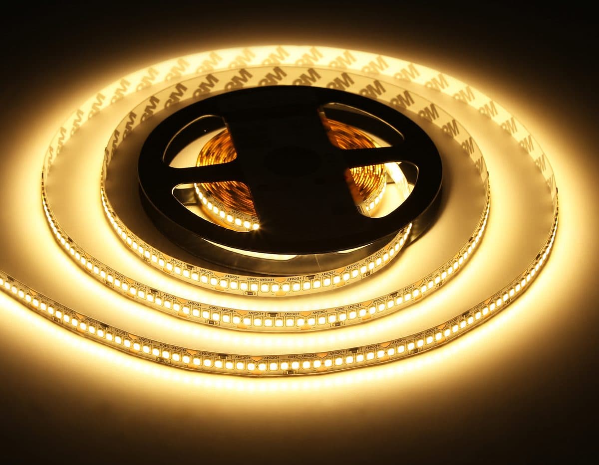 GS3301 2835 240Led/ 18W m/ 24V IP20 3000K/ 5000*10*1.2mm (2 конт.)