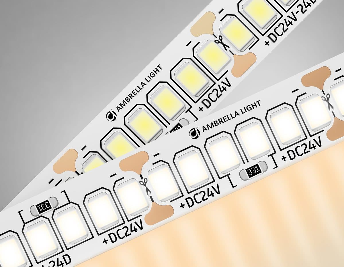 GS3401 2835 240Led/ 20W m/ 24V IP20 3000K/ 5000*10*1.2mm (2 конт.)
