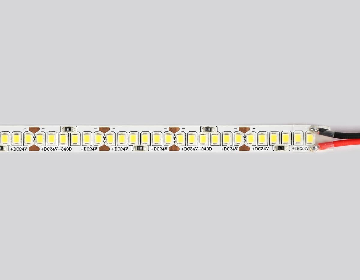 GS3402 2835 240Led/ 20W m/ 24V IP20 4500K/ 5000*10*1.2mm (2 конт.)