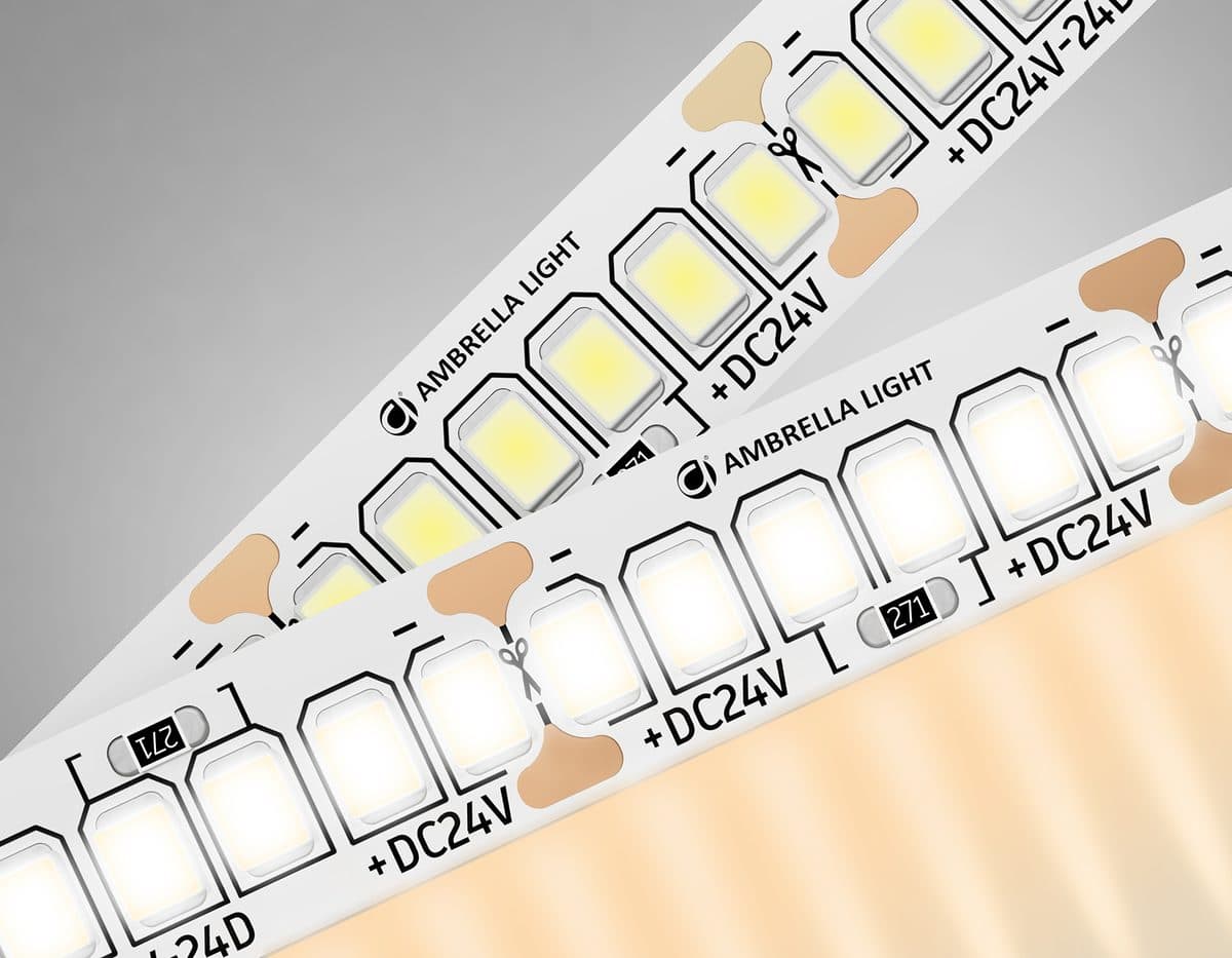 GS3501 2835 240Led /22W m/ 24V IP20 3000K/ 5000*10*1.2mm (2 конт.)