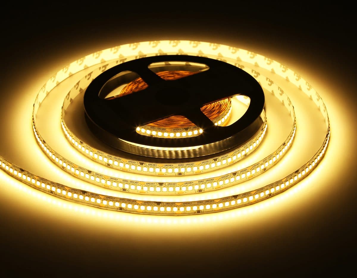 GS3501 2835 240Led /22W m/ 24V IP20 3000K/ 5000*10*1.2mm (2 конт.)